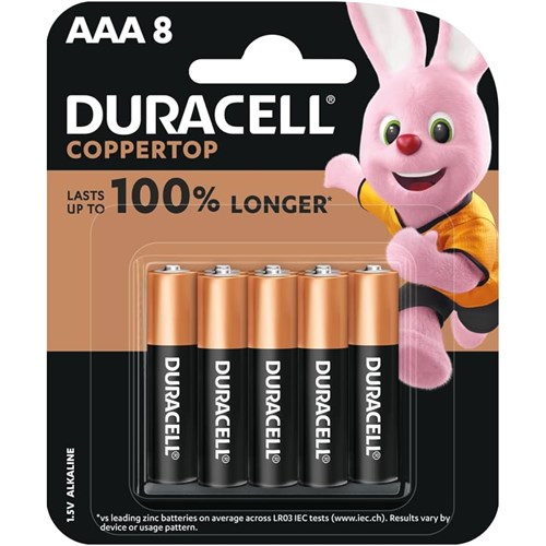 DURACELL ALKALINE BATTERY CARD AAA 8Card